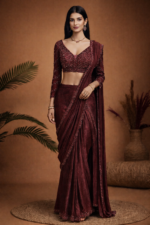 Opulent Wine Evening Saree
