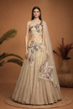 Champagne Gold Embellished Lehenga Set