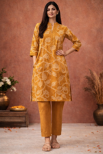 Rustic Mustard Cotton Suit Set