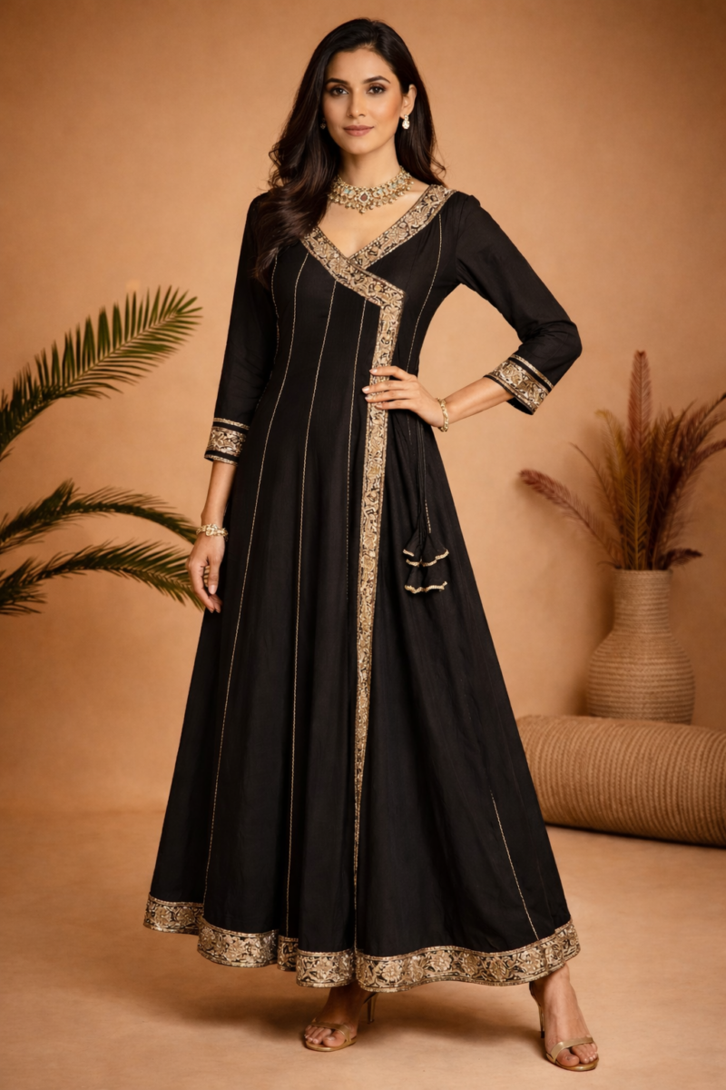 Midnight Black Regal Anarkali