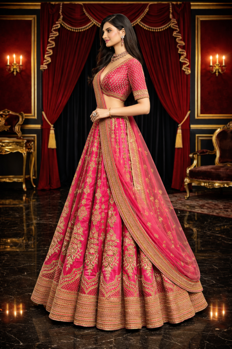 Regal Rani Pink Bridal Lehenga