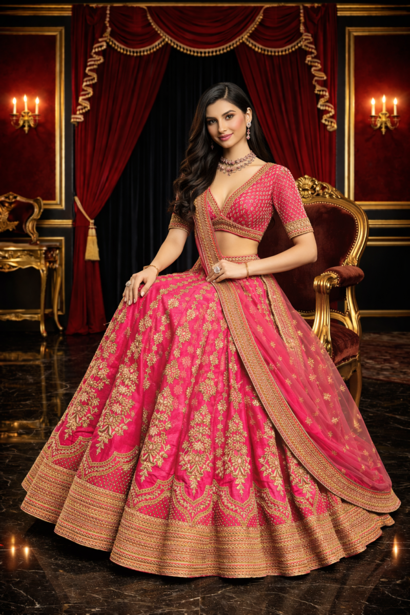 Regal Rani Pink Bridal Lehenga