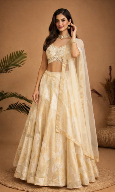 Champagne Gold Lehenga Set