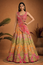 Multicolor Printed Lehenga Set