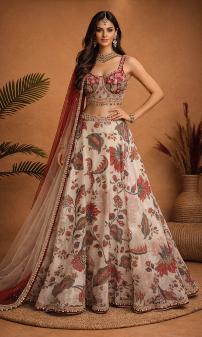 Mahima Mahajan Inspired Floral Lehenga