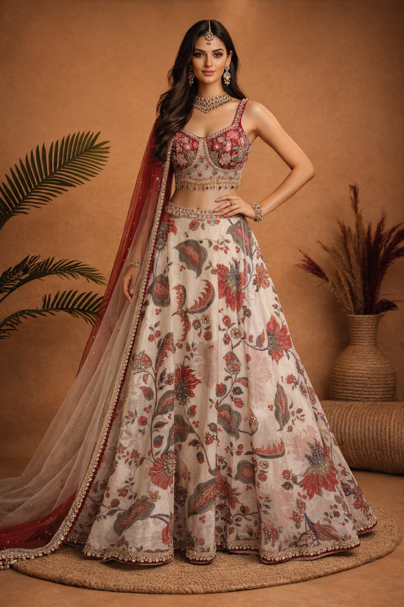 Mahima Mahajan Inspired Floral Lehenga