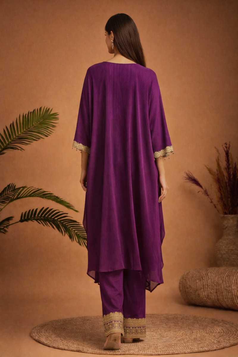Royal Purple Kaftan Set