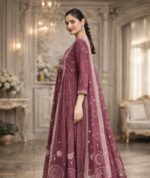 Floral elegance suit set with dupatta