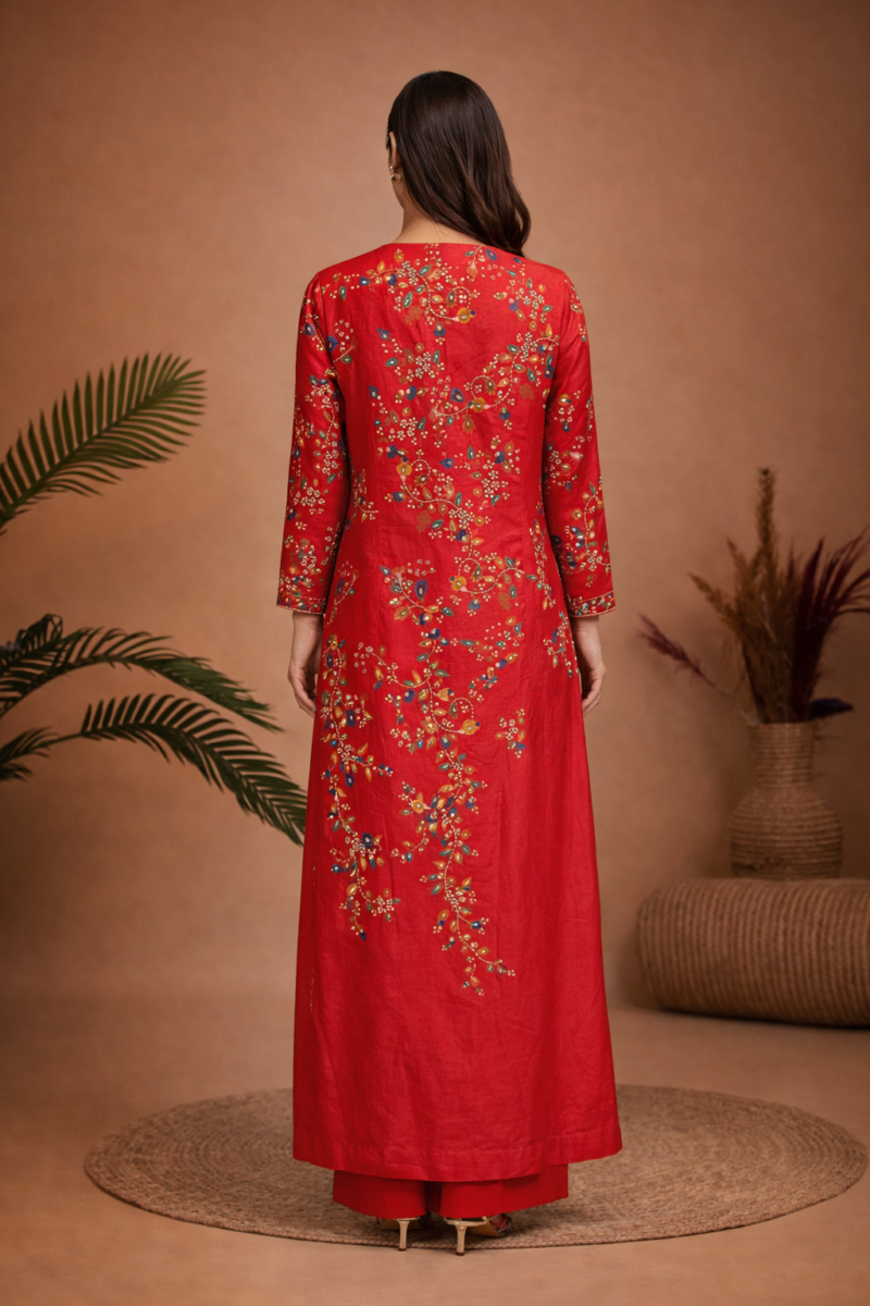 Floral Jacket Style Indo-Western Set