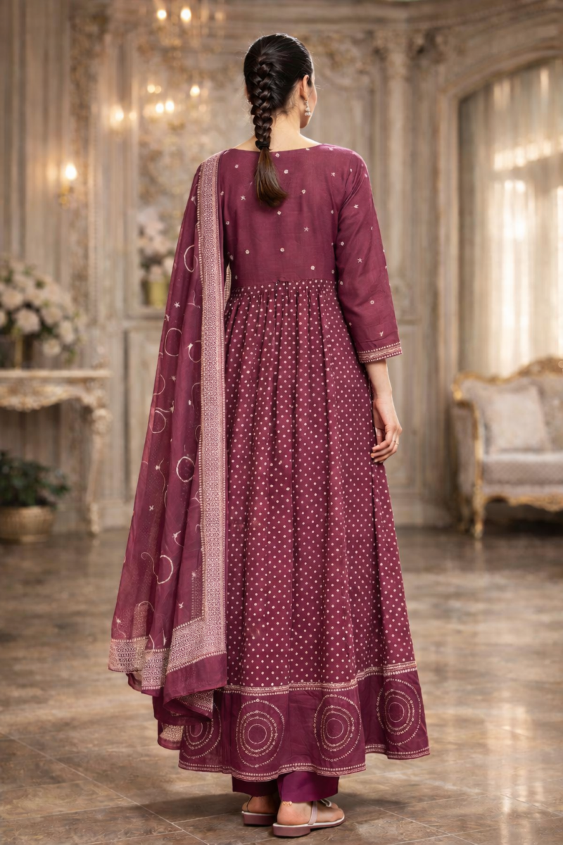 Floral elegance suit set with dupatta