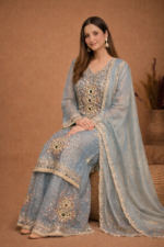 Graceful Powder Blue Ethnic Set