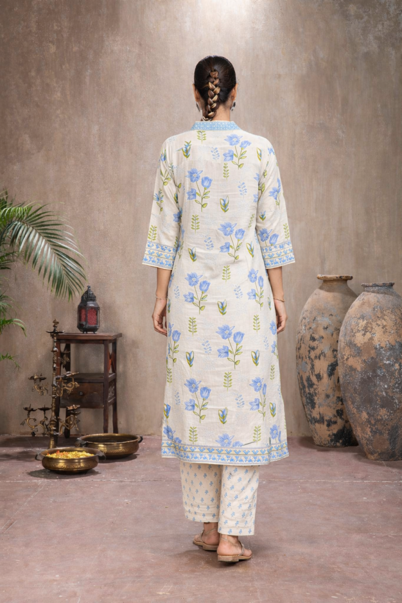 Elegant floral suit set with dupatta