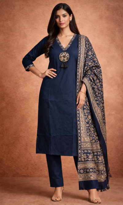 Midnight Blue Festive Suit Set