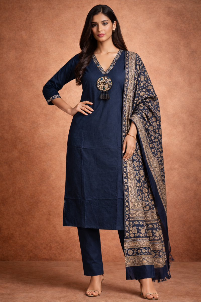 Midnight Blue Festive Suit Set