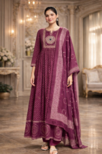 Floral elegance suit set with dupatta