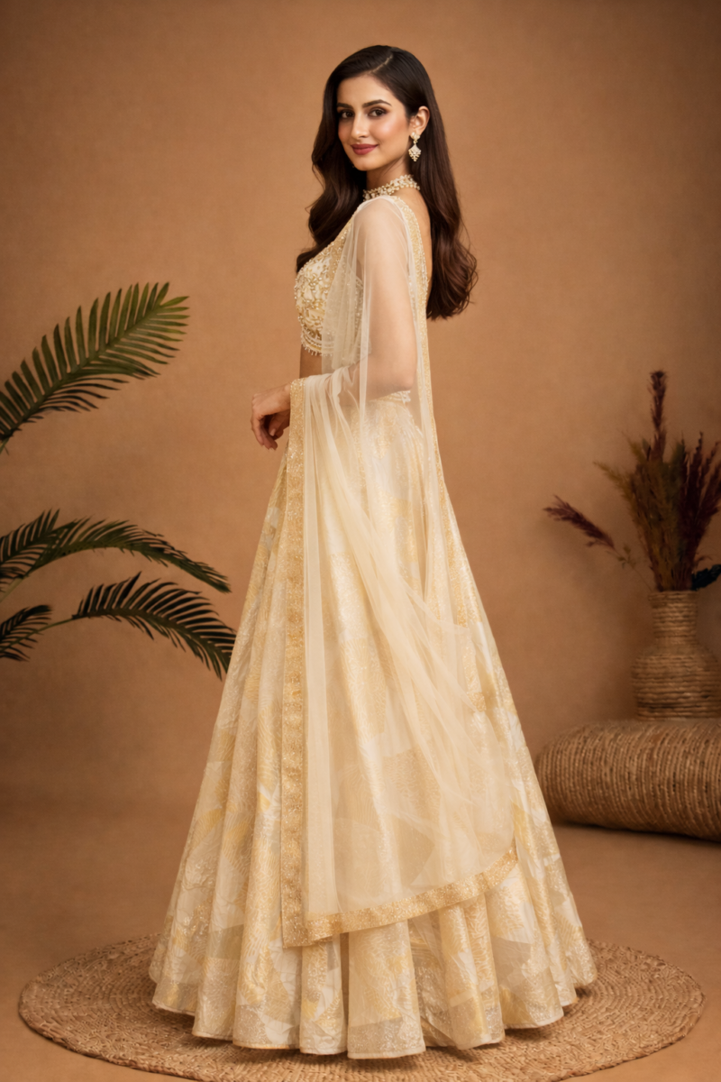 Champagne Gold Lehenga Set