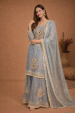 Graceful Powder Blue Ethnic Set
