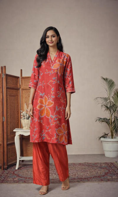 Ruby Red Statement Suit Set