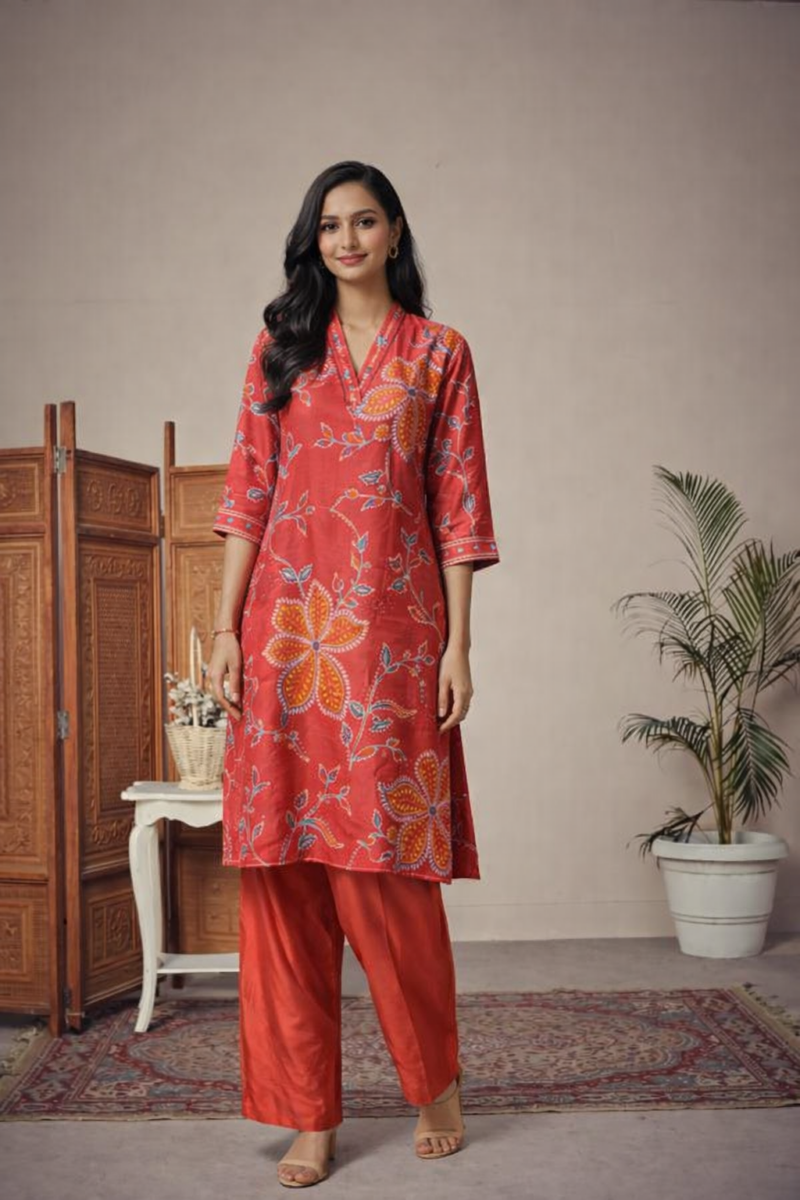 Ruby Red Statement Suit Set