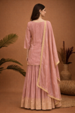 Pastel Embroidered Kurta Sharara Set