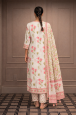 Elegant floral suit set with dupatta