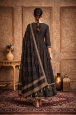 Floral elegance suit set with dupatta