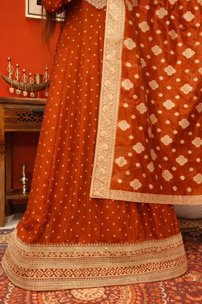 Royal elegant Anarkali suit set with dupatta