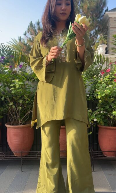 Olive muse co-ord set.