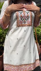 Ivory bloom embroidered co-ord set