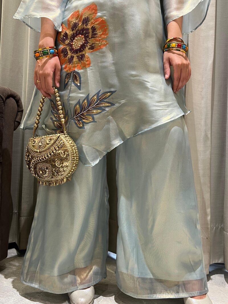 Teal floral glamorous co-ord set