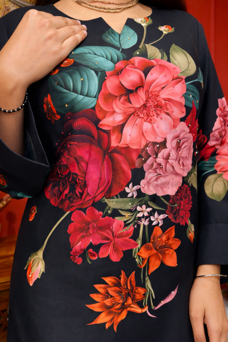 Midnight bloom farshi salwar suit set