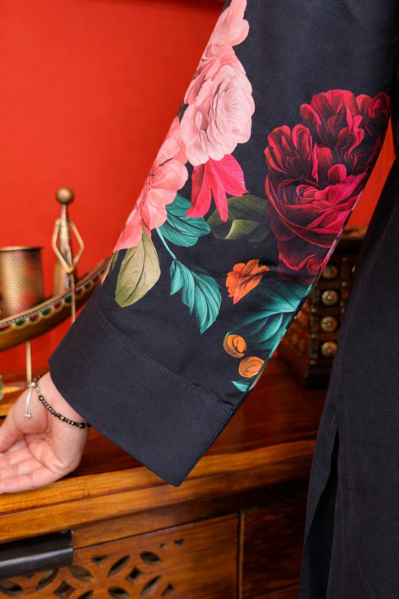 Midnight bloom farshi salwar suit set