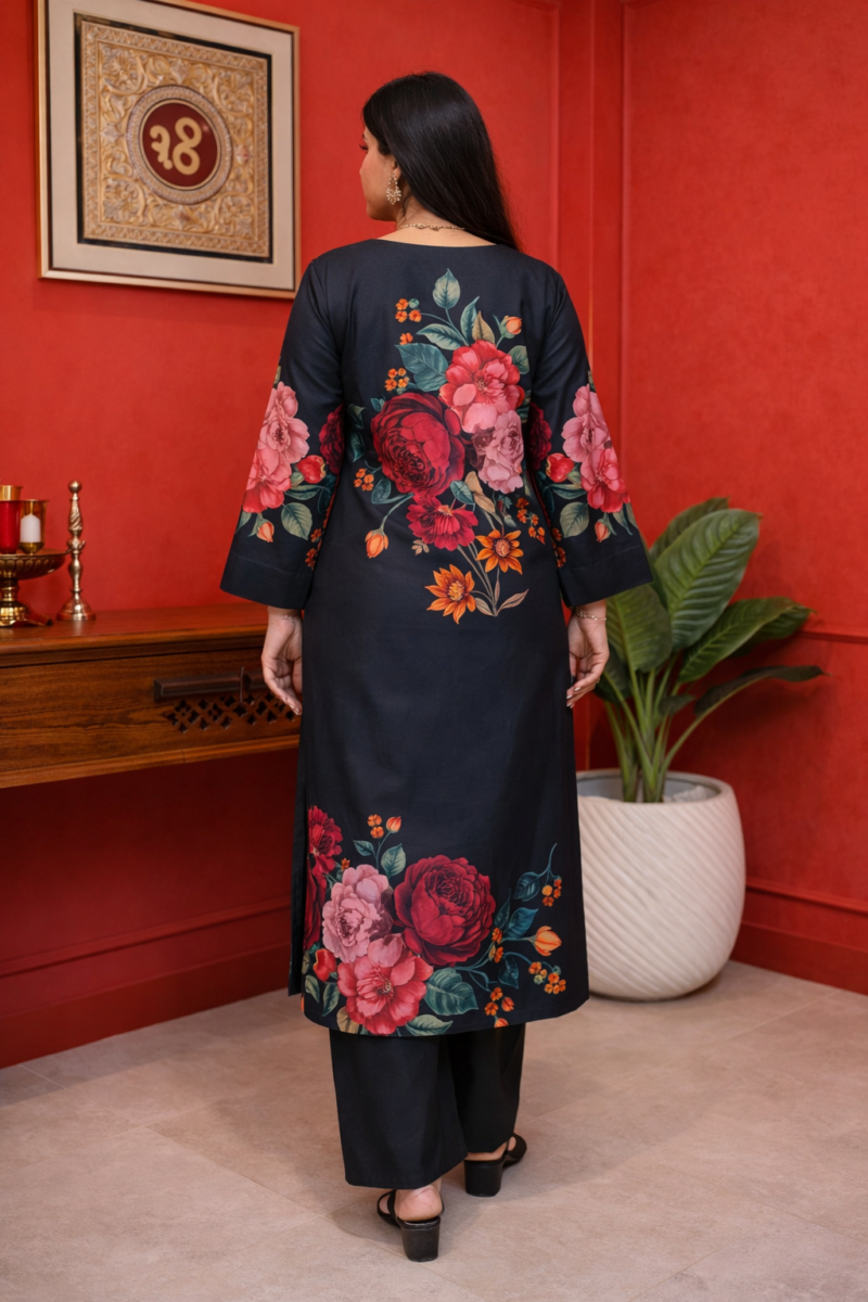 Midnight bloom farshi salwar suit set
