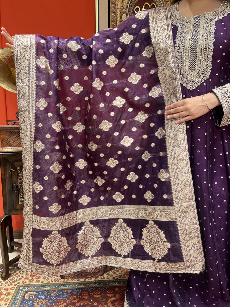 Royal elegant Anarkali suit set with dupatta