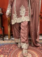Rosewood elegance suit set with dupatta