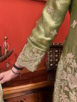 Elegant silk sharara suit set with dupatta