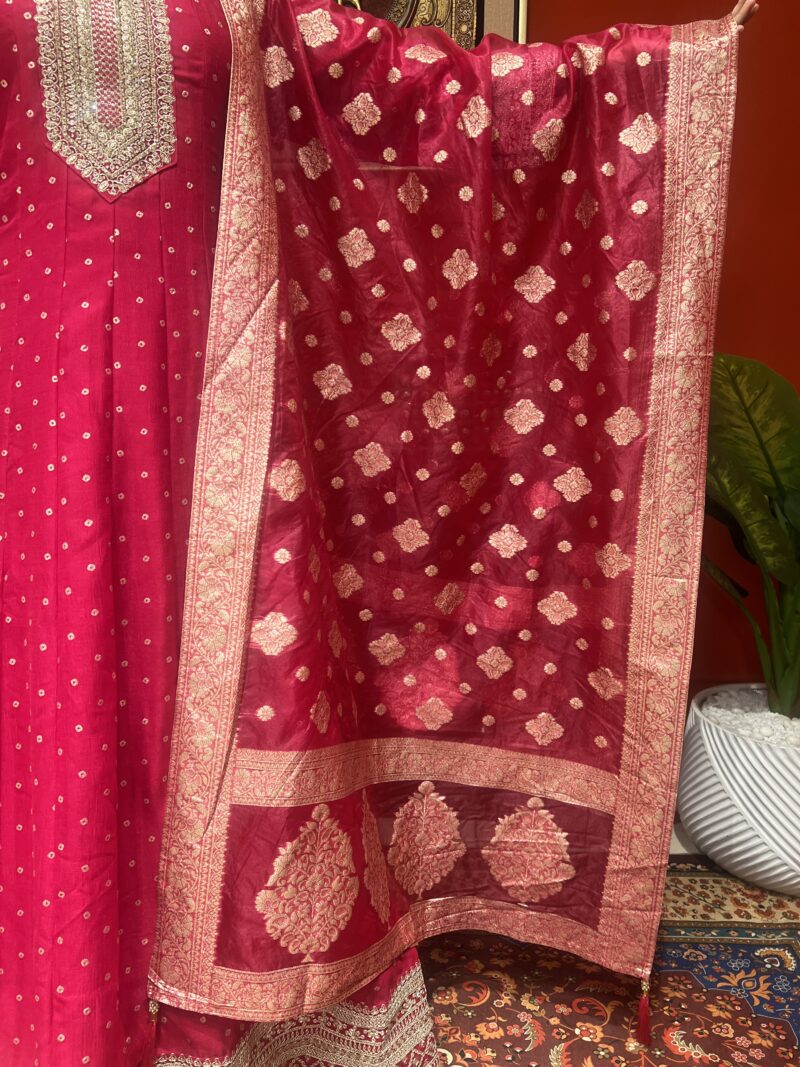 Royal elegant Anarkali suit set with dupatta