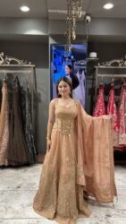 Peachy embroidered elegant lehenga set