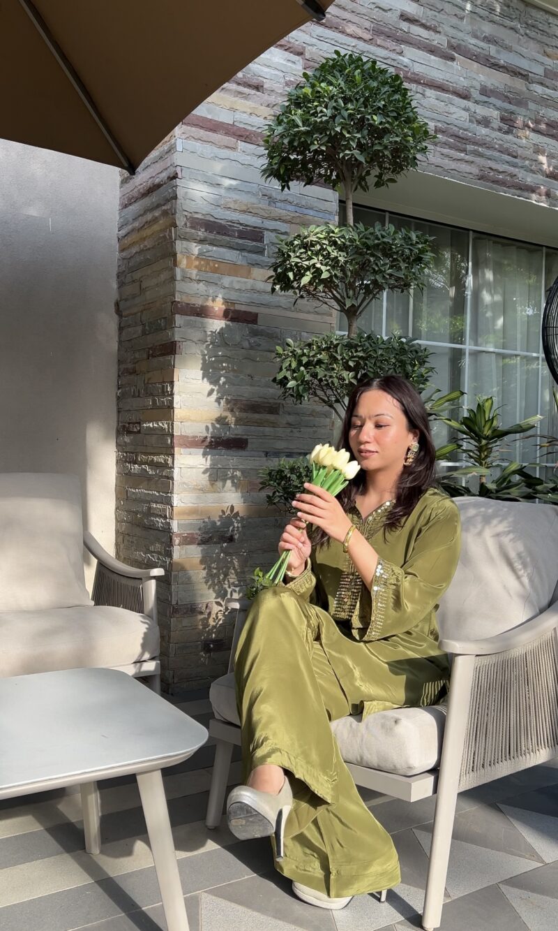 Olive muse co-ord set.