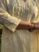 Soft Ivory chikankari suit set with dupatta
