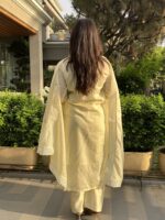 Soft Ivory chikankari suit set with dupatta