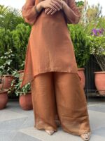 Rust embroidered luxe co-ord set