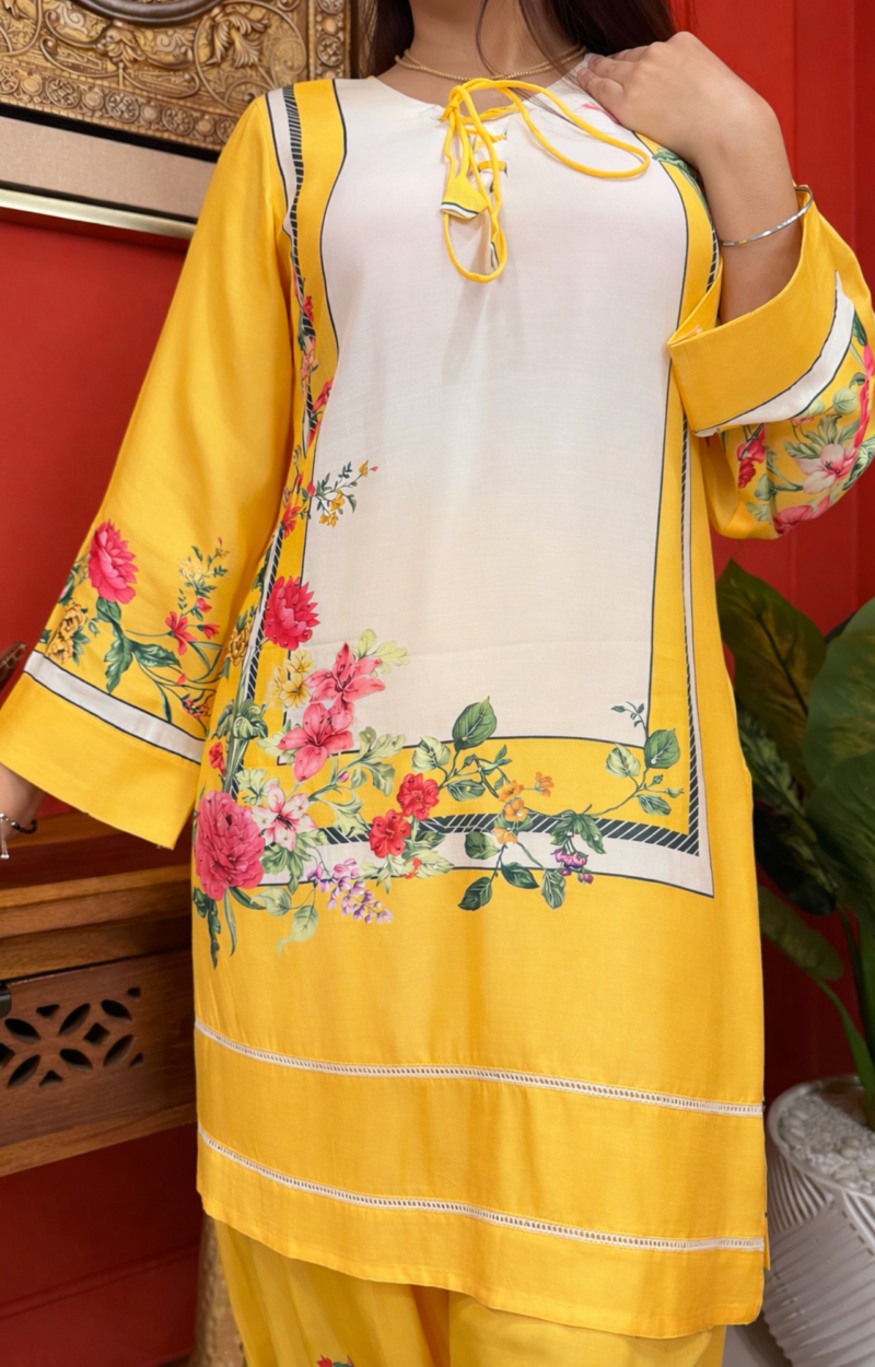 Sunlit bloom farshi salwar suit set