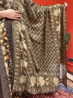 Olive elegant Anarkali suit set with dupatta