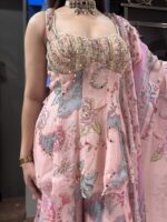 Blush bloom sharara set with dupatta