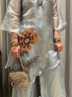 Teal floral glamorous co-ord set