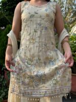 Ivory noor embellished sharara set