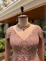 Rose gold mirage sharara set