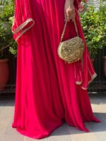 Hot pink elegant embellished set