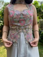 Celeste drape Indo-western set